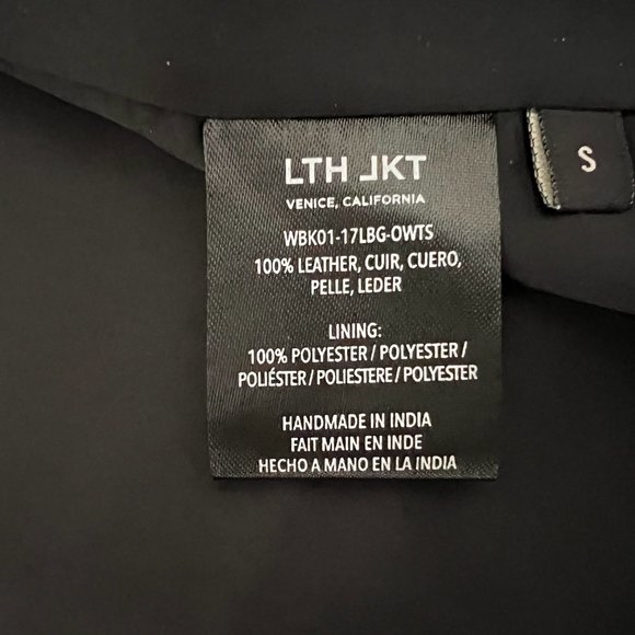 LTH JKT Kas Modern Biker Jacket in Blanc- NWT - Picture 10 of 10